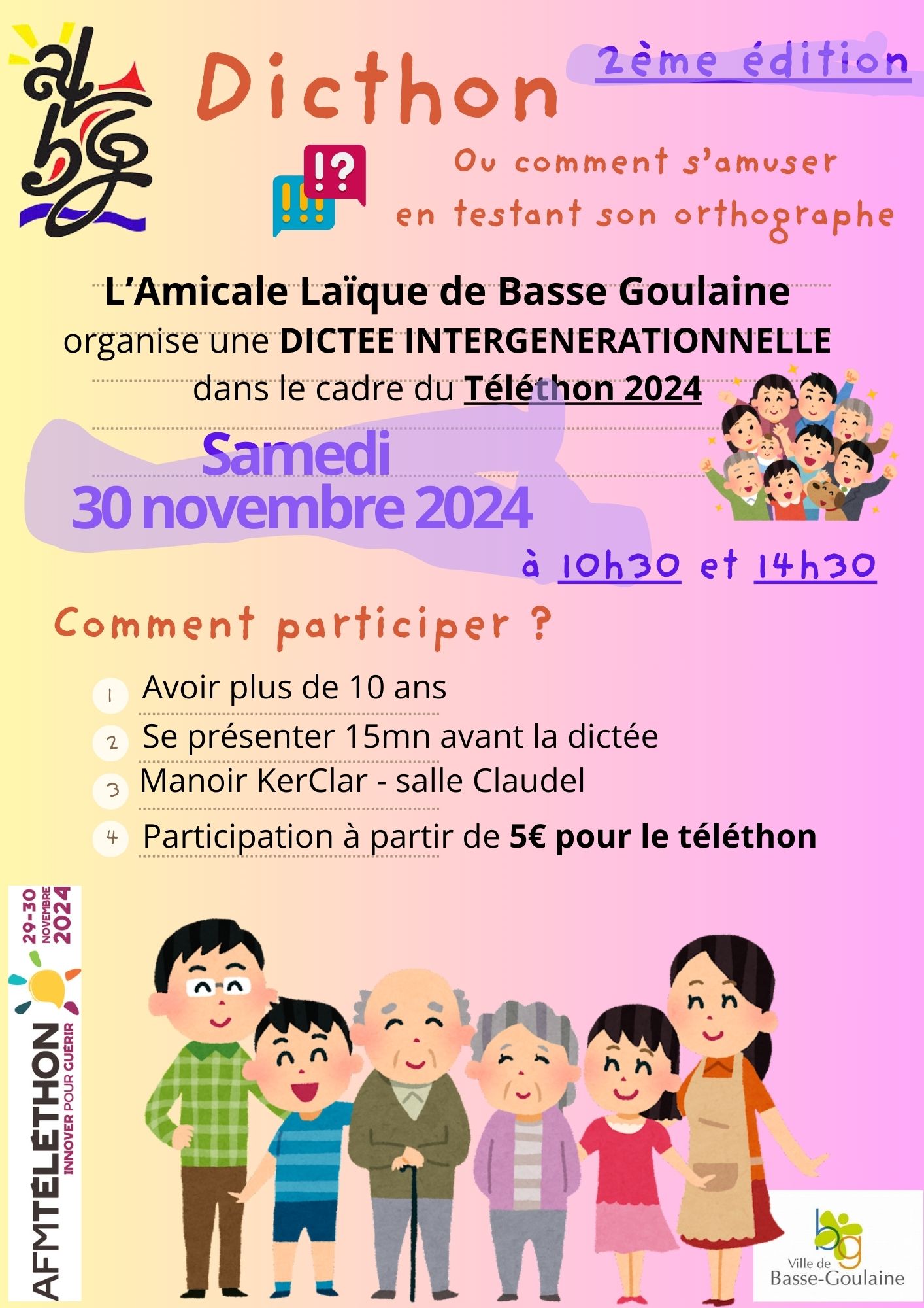 L'amicale est solidaire du Téléthon - Dicthon